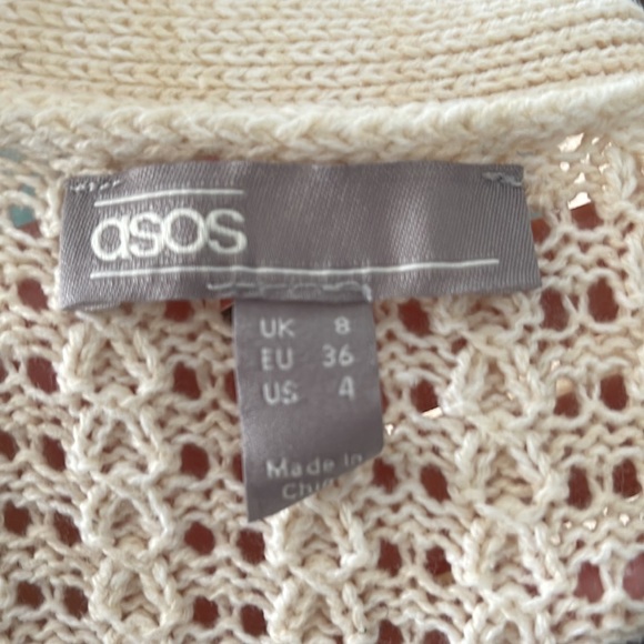 NWOT tags ASOS open stitch detail button cardigan - Picture 5 of 5